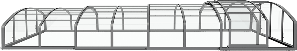 halbhohe Poolüberdachung ALUNA Admiral II