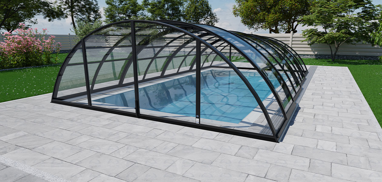 Aluna® Classic - Halbhohe Poolüberdachungen