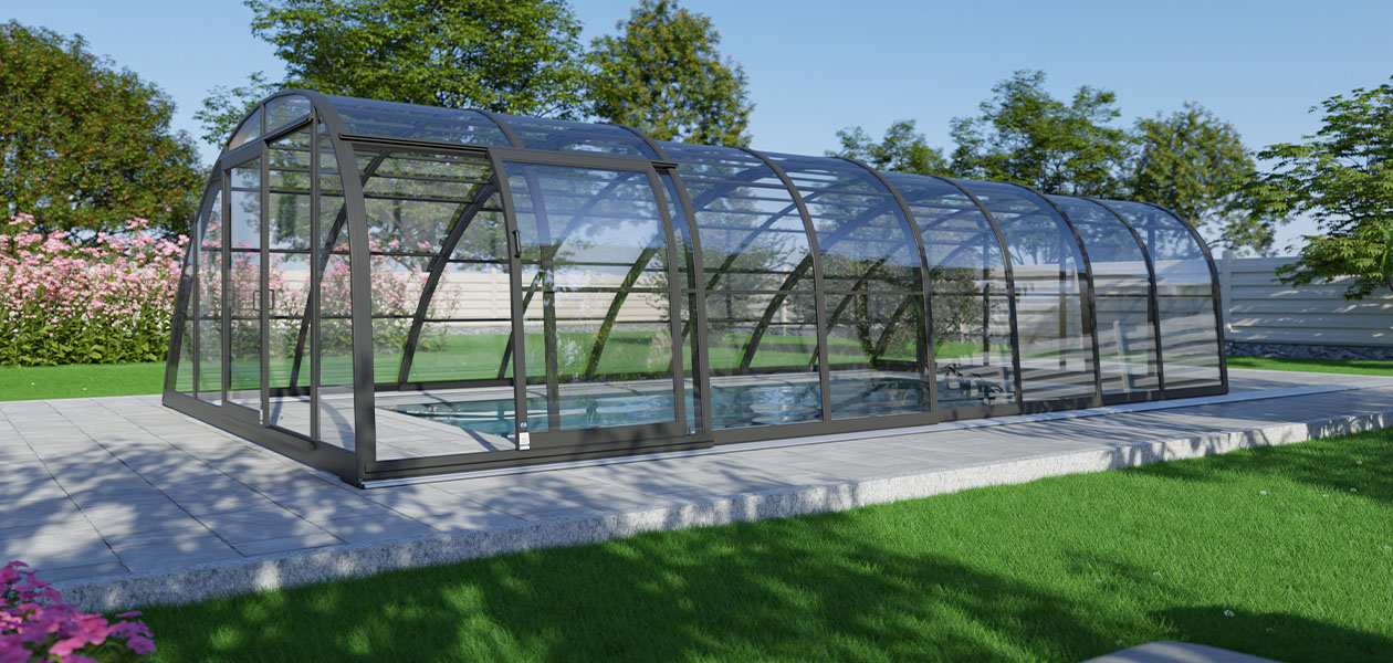 Aluna® Ocean - Hohe Poolüberdachungen