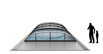 Aluna-Atlanta - Flache Poolüberdachung