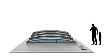 Aluna Comfort R1 - Flache Poolüberdachung