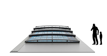 Aluna Exclusive Line R1 - Flache Poolüberdachung