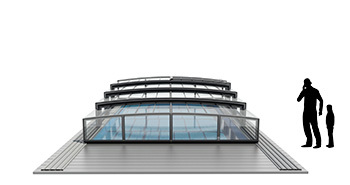 Aluna-H2O - Flache Poolüberdachung