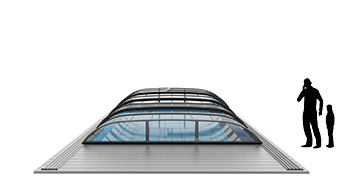 Wave Pro - Flache Poolüberdachung