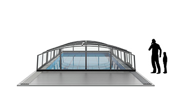 Aluna Admiral II - Halbhohe Poolüberdachung