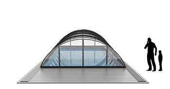 Aluna Classic - Halbhohe Poolüberdachung