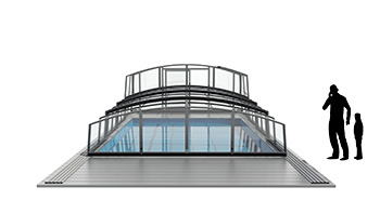 Aluna Duo III - Halbhohe Poolüberdachung