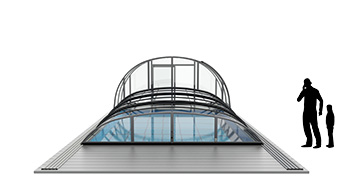 Aluna Duo - Halbhohe Poolüberdachung