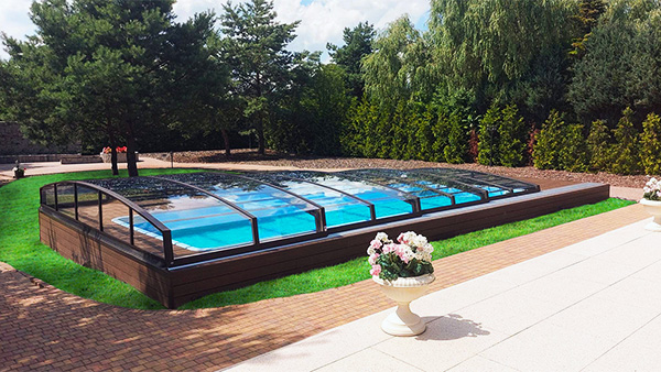 Flache Poolüberdachung ALUNA Comfort