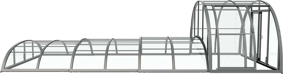 Hohe Poolüberdachung Aluna® Duo