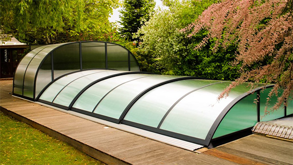 Hohe Poolüberdachung Aluna® Duo