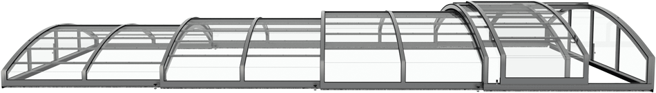 Schienenlose Poolüberdachung Aluna® Eco