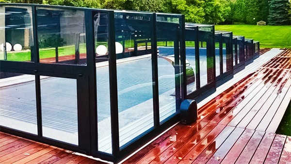 Hohe Poolüberdachung Aluna® H2O XXL