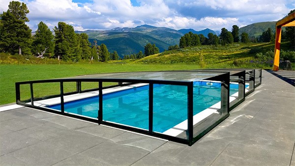 Schwimmbadüberdachung Aluna® Neo Light R1