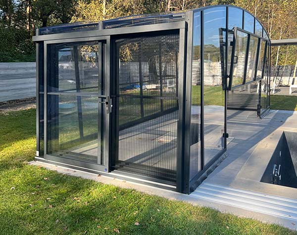 Aluna® Moskitonetz für Türen in Poolüberdachungen