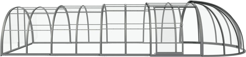 Hohe Schwimmbadüberdachung Aluna® Orion