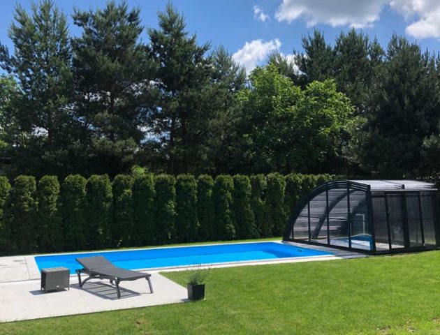 Schwimmbadüberdachung Aluna® Delta II