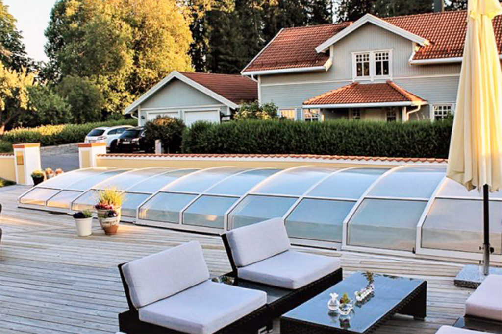 Schwimmbadüberdachung Aluna® Eco