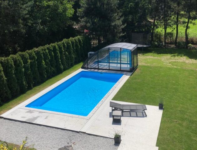 Schwimmbadüberdachung Aluna® Delta II