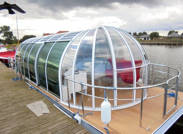 Hohe Schwimmbadüberdachung Aluna® Orion