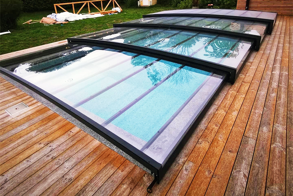 Schwimmbadüberdachung Aluna® Exclusive Line R1