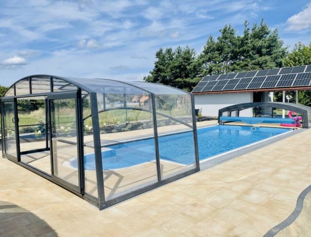 Schwimmbadüberdachung  Aluna® Duo III