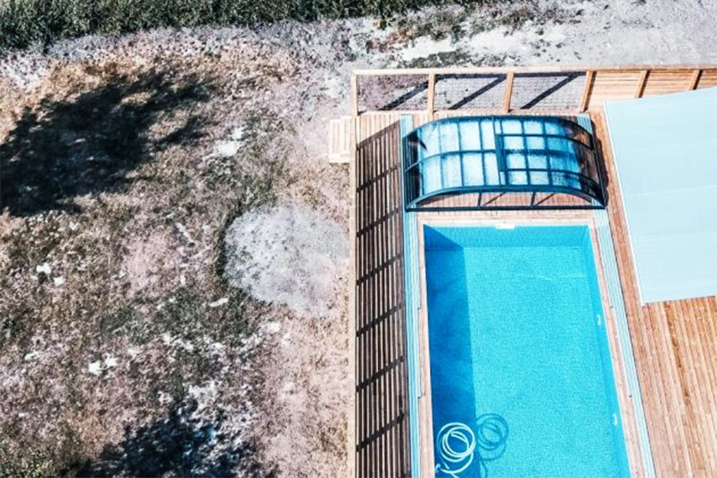 Niedrige Poolhalle Aluna® Wave Pro