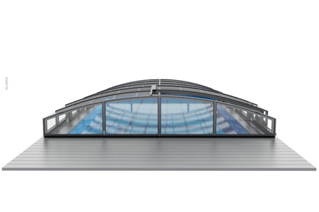 Schienenlose Poolüberdachung Aluna® Eco