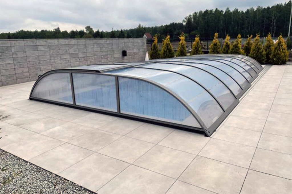 Niedrige Poolhalle Aluna® Wave Pro